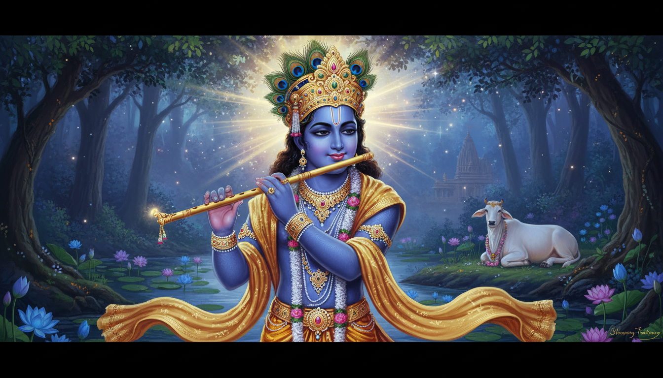 Download 8K Divine Art: Sri Shyamasundara: The Divine Enchanter of Vrindavan