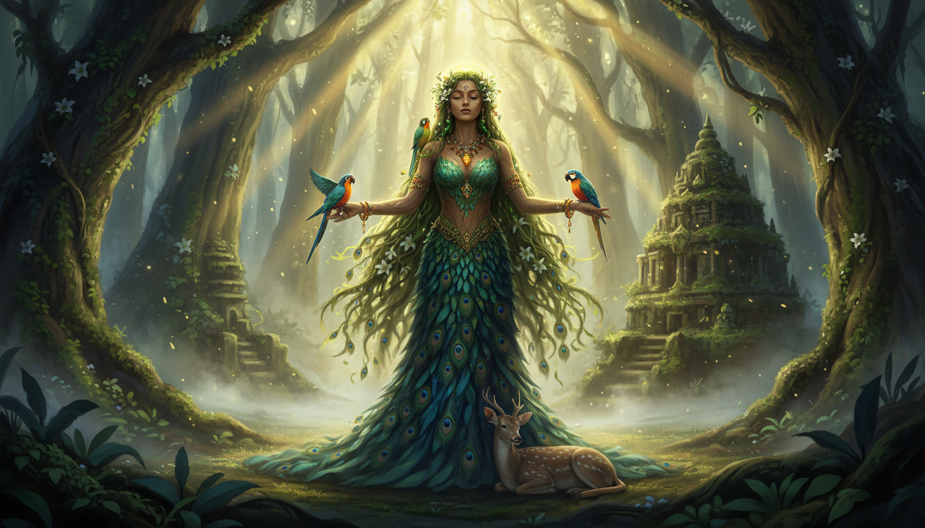 Download 8K Divine Art: The Verdant Whisper of the Primordial Forest