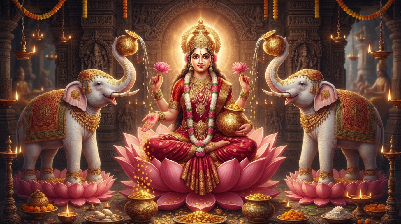 माँ लक्ष्मी पूजा विधि: दीपावली व शुक्रवार पूजन, श्रीयंत्र साधना और कुबेर अर्चन