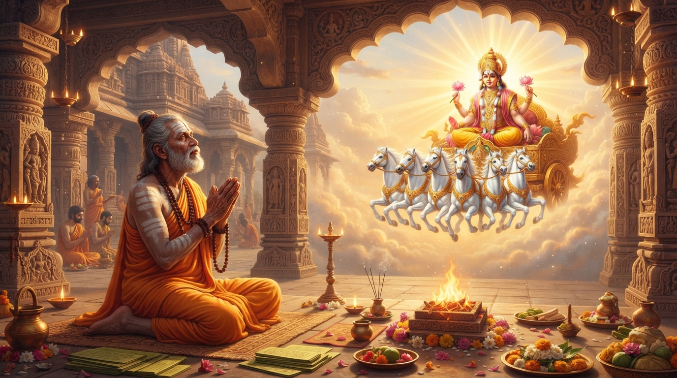 Divine worship - Divine portrait of Neem Karoli Baba at Kainchi Dham Ashram