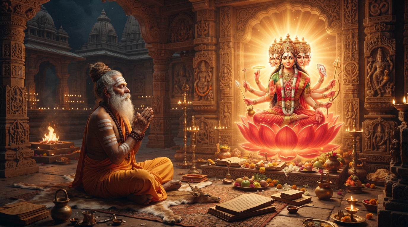 Divine worship - गायत्री मंत्र साधना की प्रामाणिक विधि और दिव्य चित्र