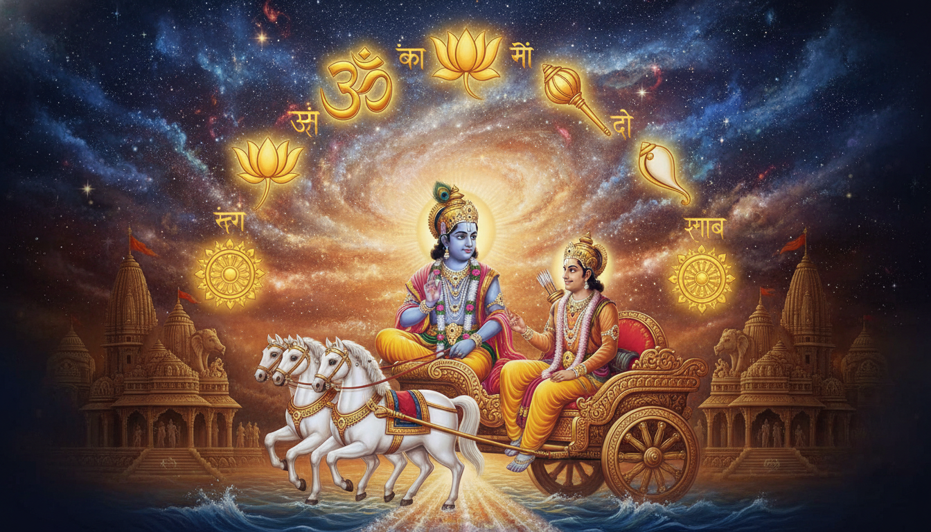 Divine Symbolism - ЁЯХЙя╕П рдЬреАрд╡рди рдкреНрд░рдмрдВрдзрди рд╣реЗрддреБ рд╢реНрд░реАрдорджреНрднрдЧрд╡рдж рдЧреАрддрд╛ рдХрд╛ рджрд┐рд╡реНрдп рдЙрдкрджреЗрд╢